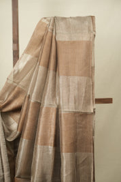 Brown Tissue Tussar Silk Saree - SRBTTSS615