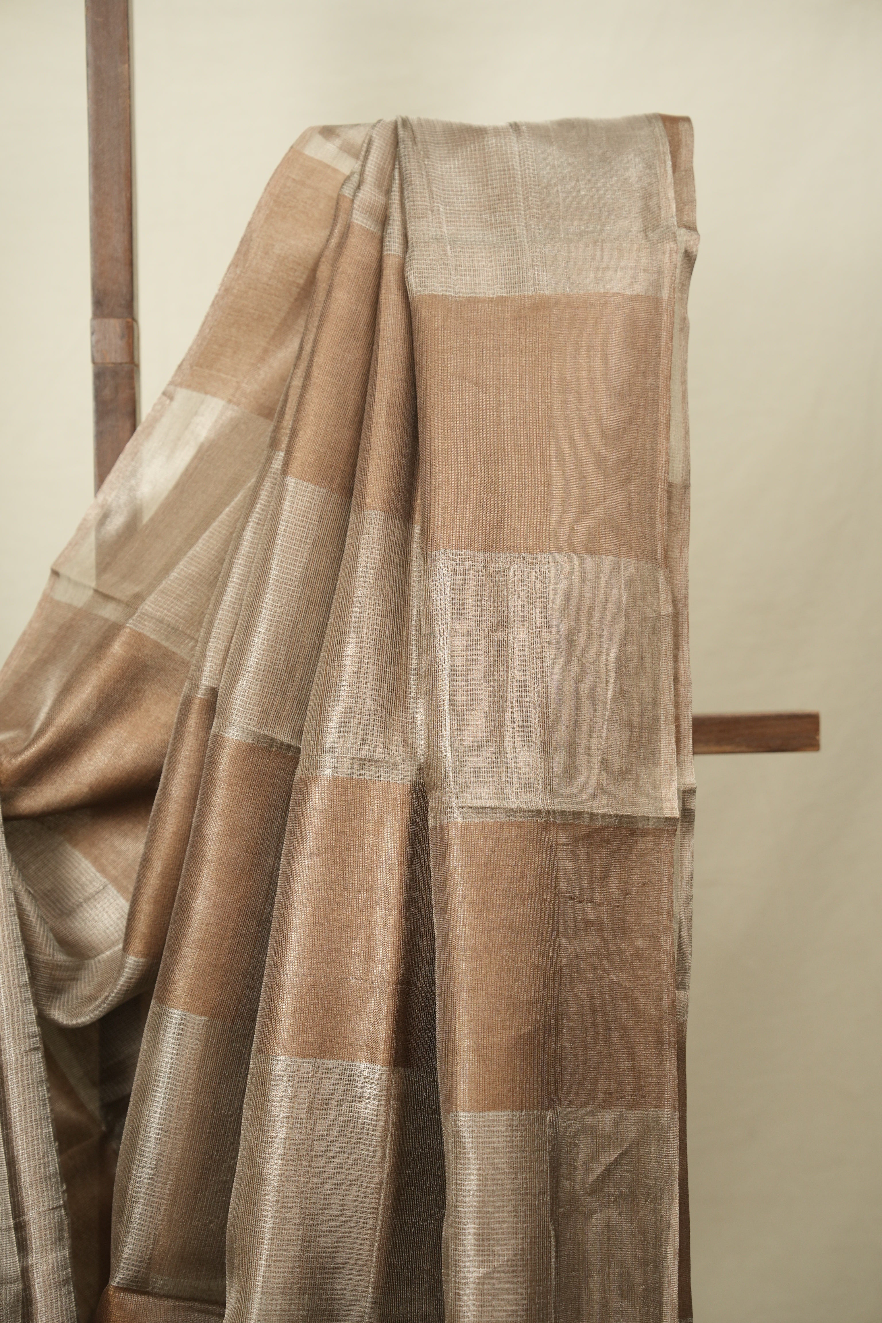 Brown Tissue Tussar Silk Saree - SRBTTSS615