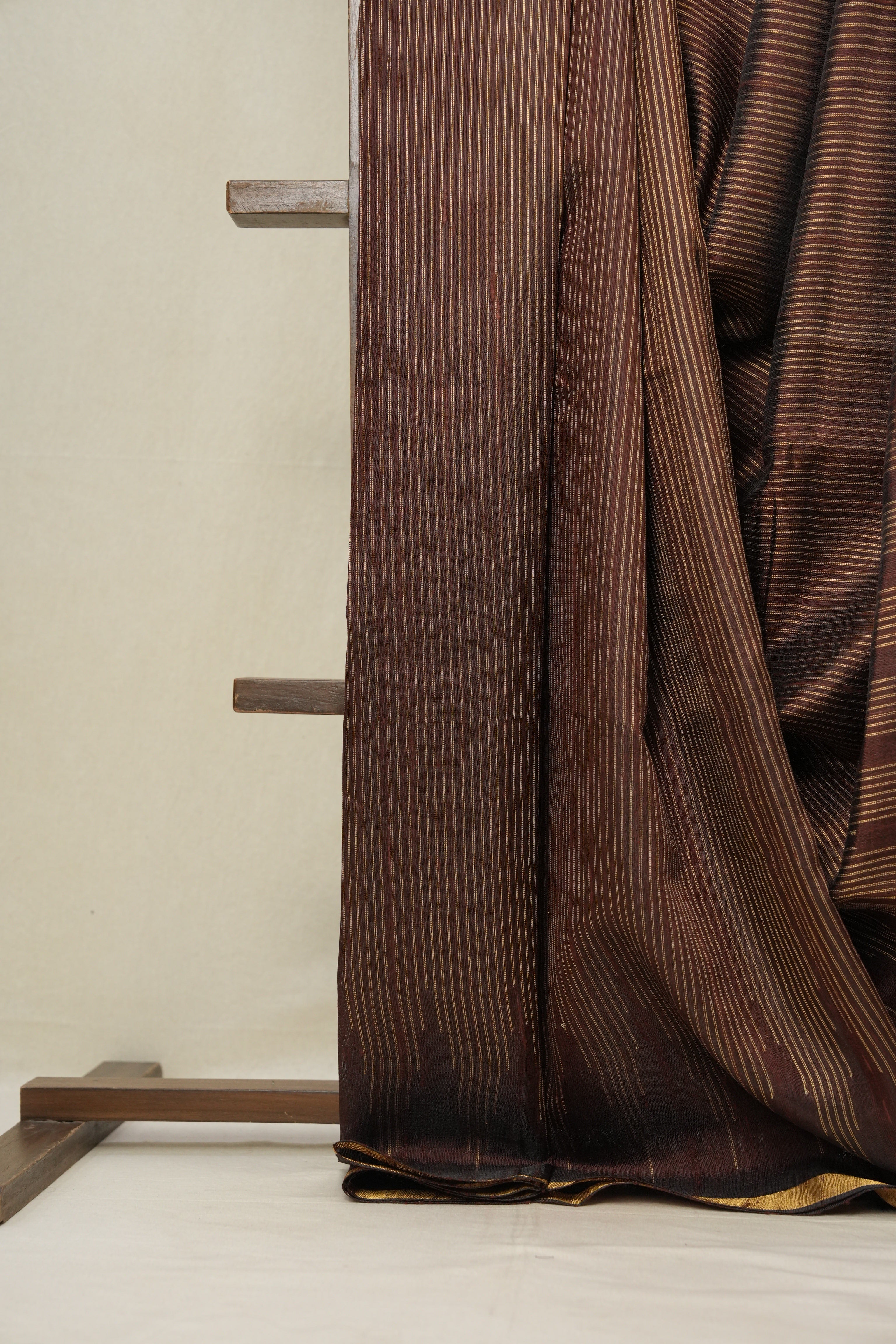 Coffee Brown Raw Silk Saree - SRCBRSS784