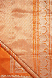 Blue Orange Gadwal Silk Saree - Saavari - SSBOGSS10