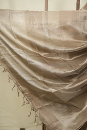 Brown Tissue Tussar Silk Saree - SRBTTSS615