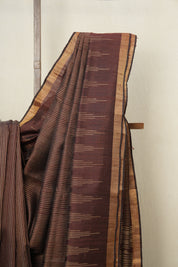 Coffee Brown Raw Silk Saree - SRCBRSS784