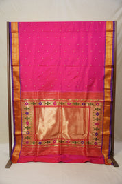 Rani Pink Silk Paithani Saree - Saavari - SSRPSPS29