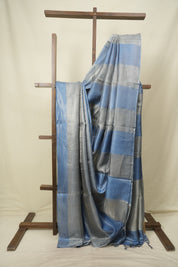 Blue Tissue Tussar Silk Saree - SRBTTSS614