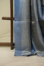Blue Tissue Tussar Silk Saree - SRBTTSS614