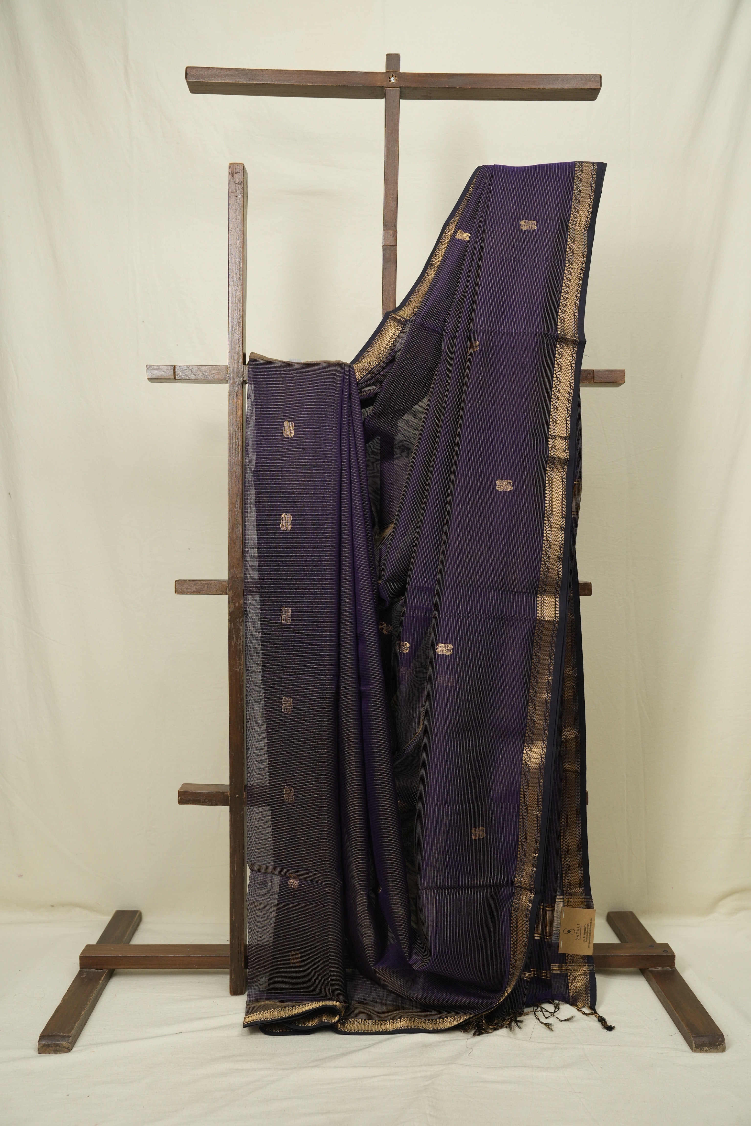 Purple Maheshwari Tissue Saree - SRPMTS753