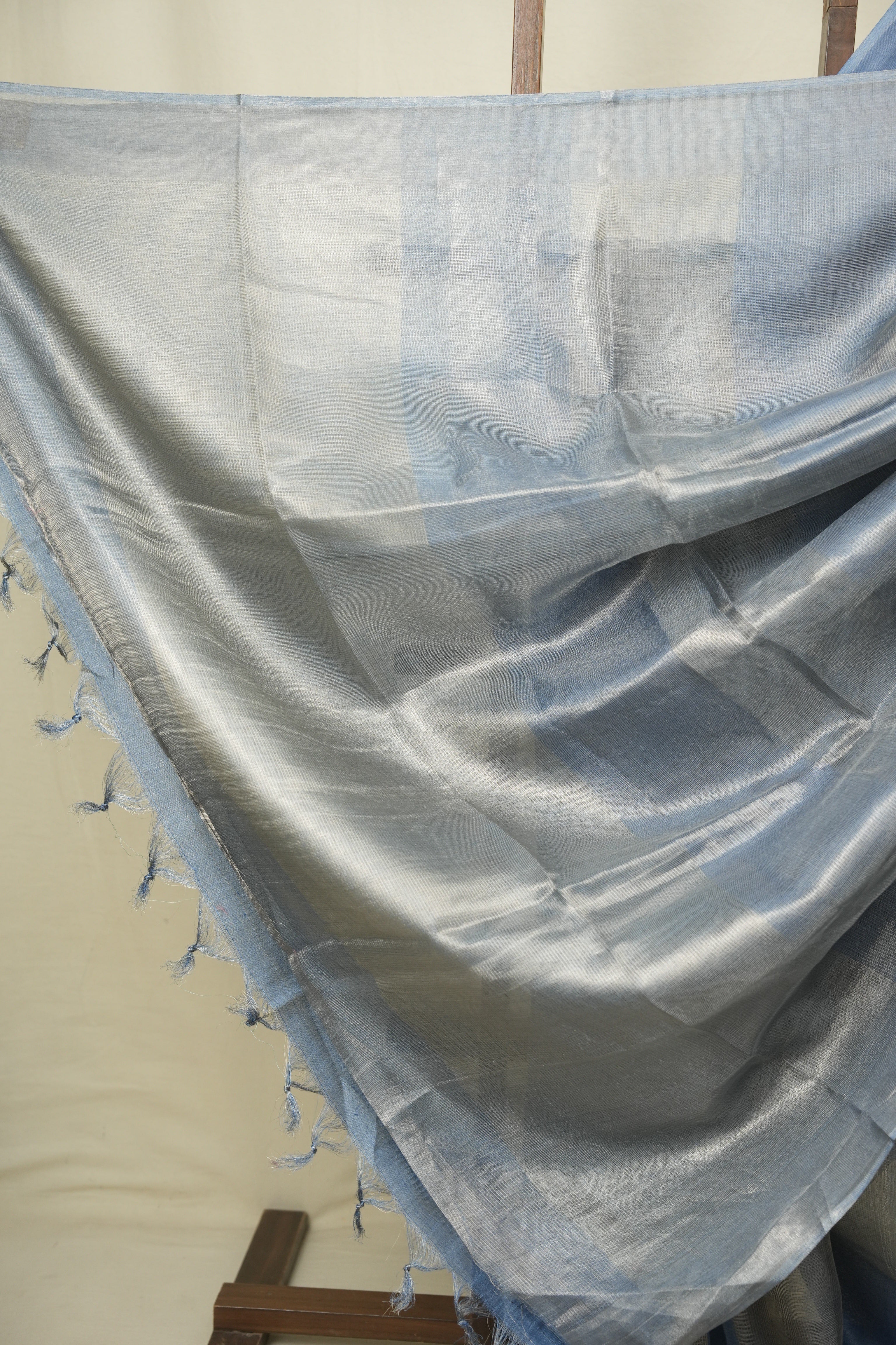 Blue Tissue Tussar Silk Saree - SRBTTSS614