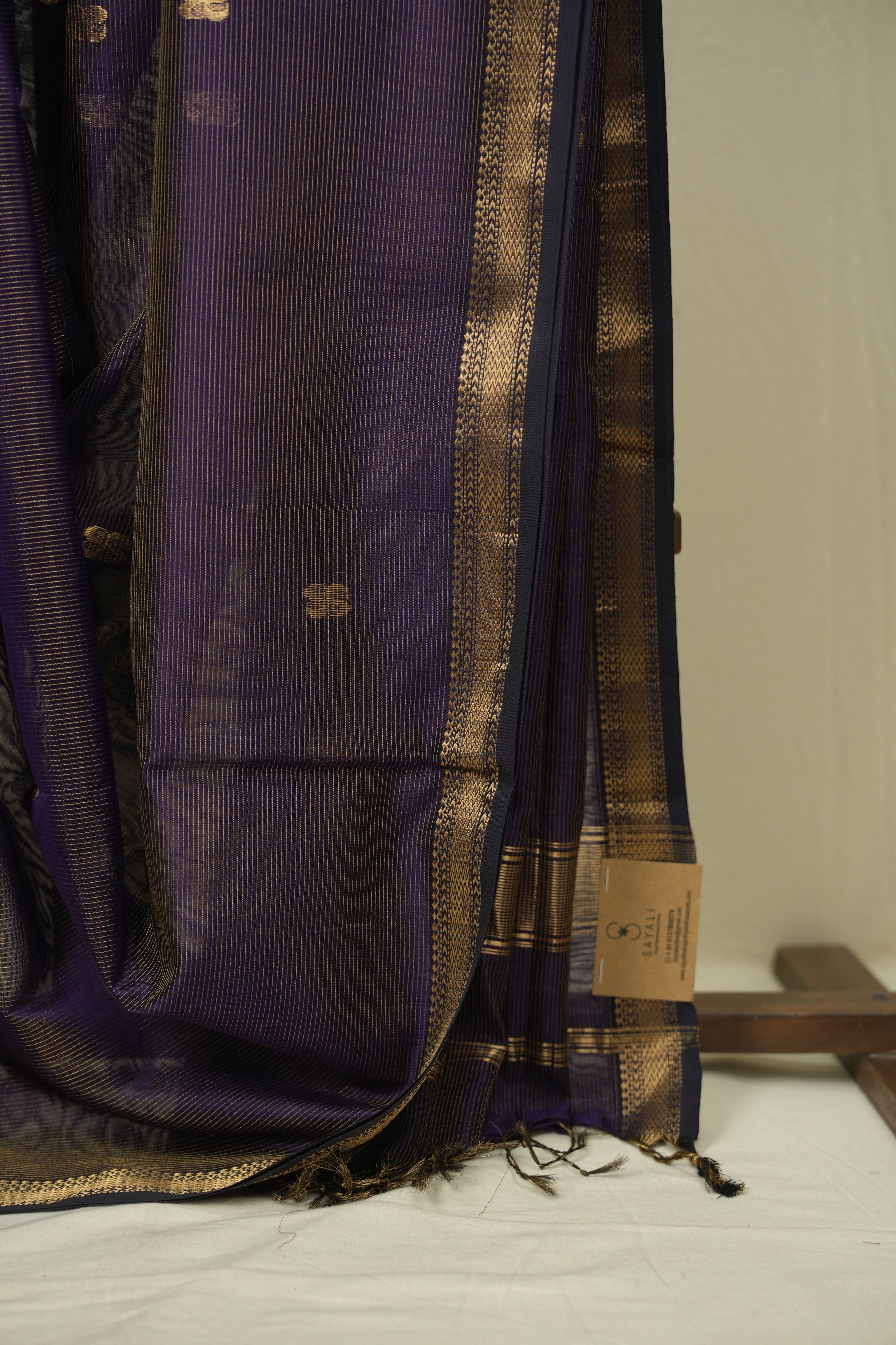 Purple Maheshwari Tissue Saree - SRPMTS753