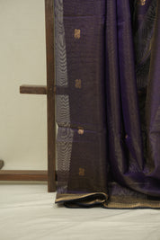 Purple Maheshwari Tissue Saree - SRPMTS753