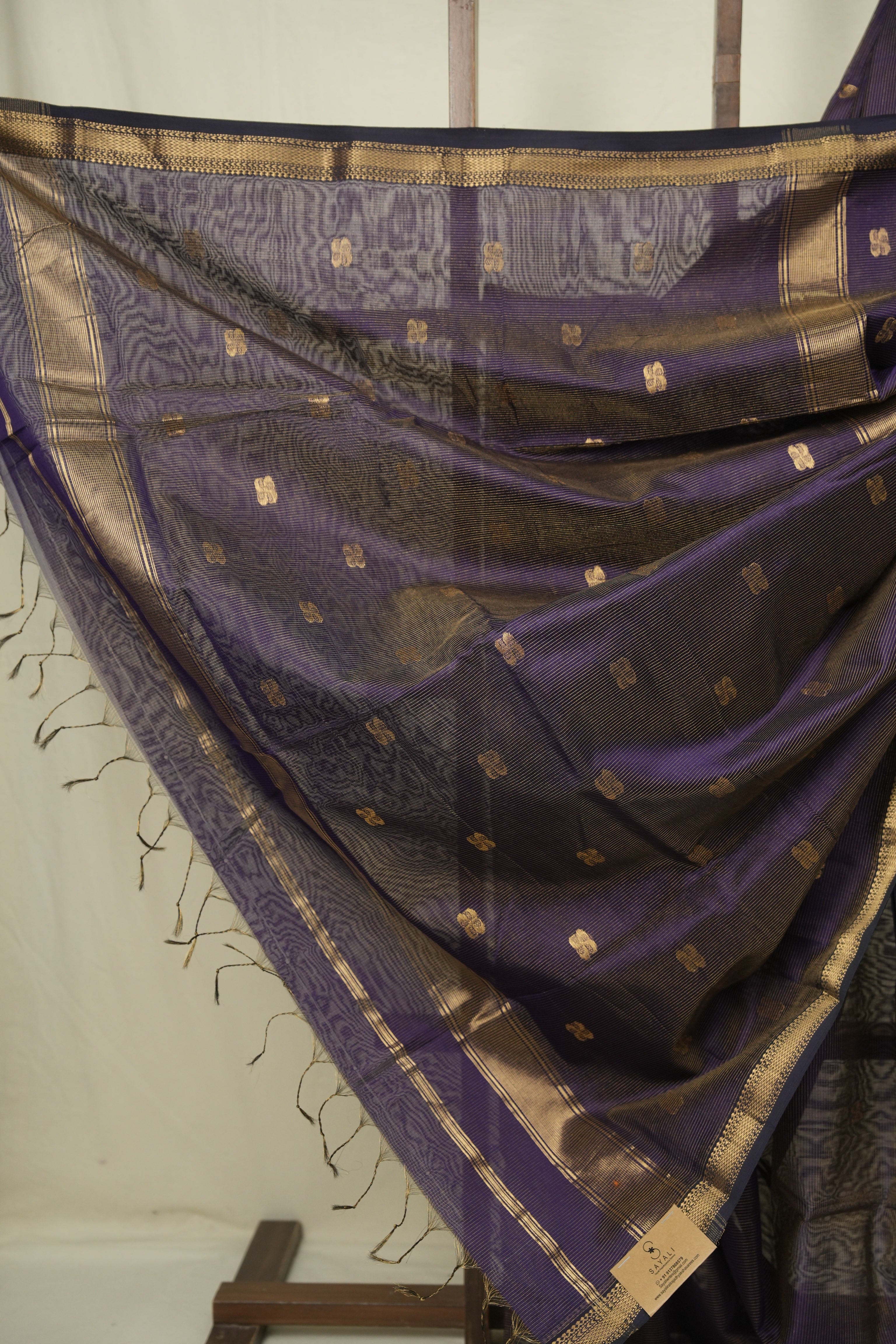 Purple Maheshwari Tissue Saree - SRPMTS753