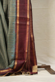 Light Teal Blue Raw Silk Saree - SRLTBRSS844