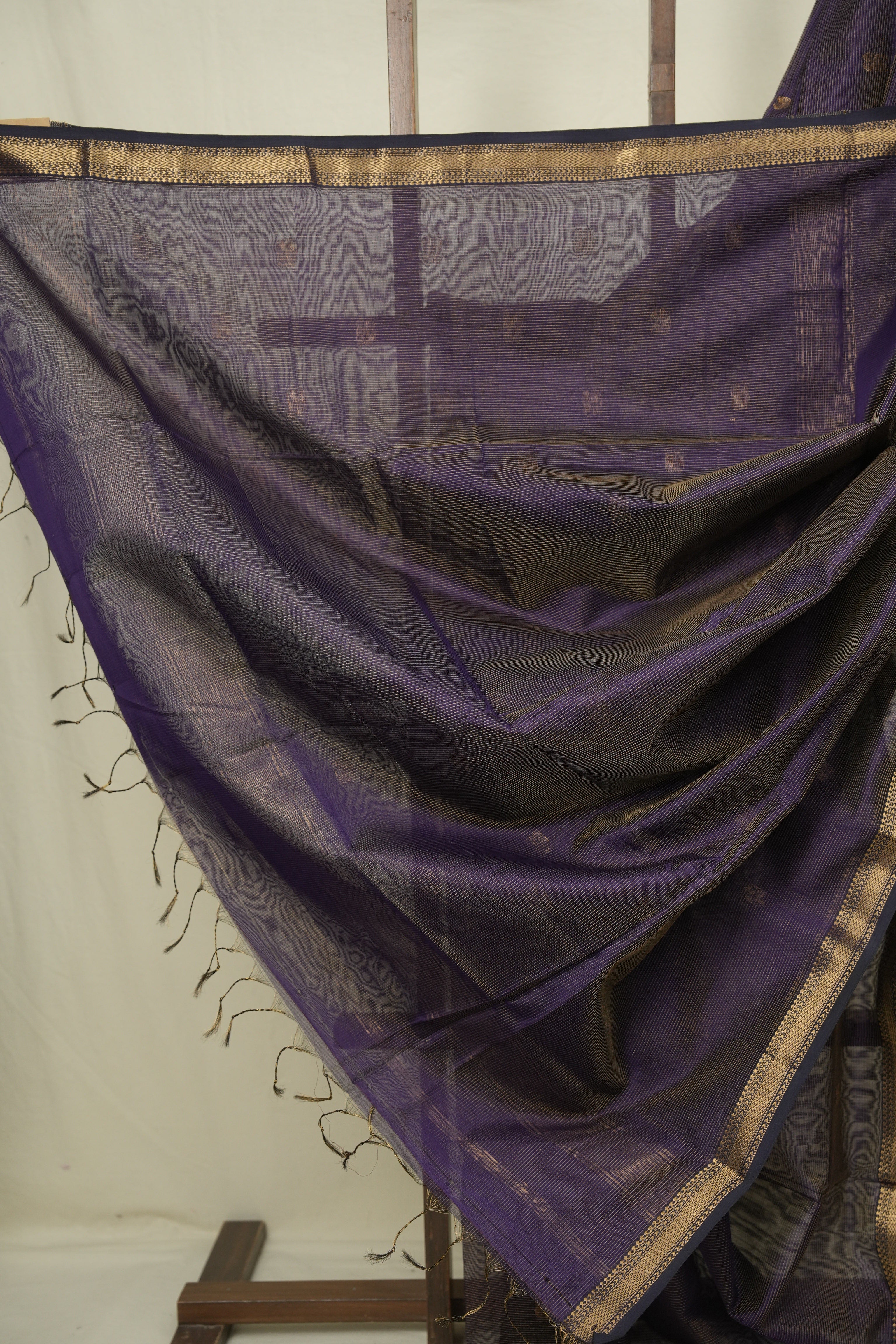 Purple Maheshwari Tissue Saree - SRPMTS753