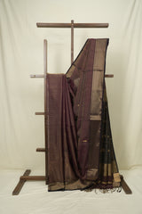 Wine Maheshwari Tissue Saree - SRWMTS754