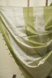 Mehendi Green Tissue Tussar Silk Saree - SRMGTTSS607