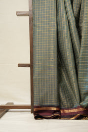 Light Teal Blue Raw Silk Saree - SRLTBRSS844
