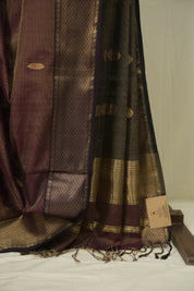 Wine Maheshwari Tissue Saree - SRWMTS754