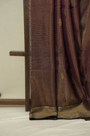 Wine Maheshwari Tissue Saree - SRWMTS754