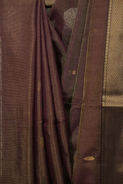 Wine Maheshwari Tissue Saree - SRWMTS754