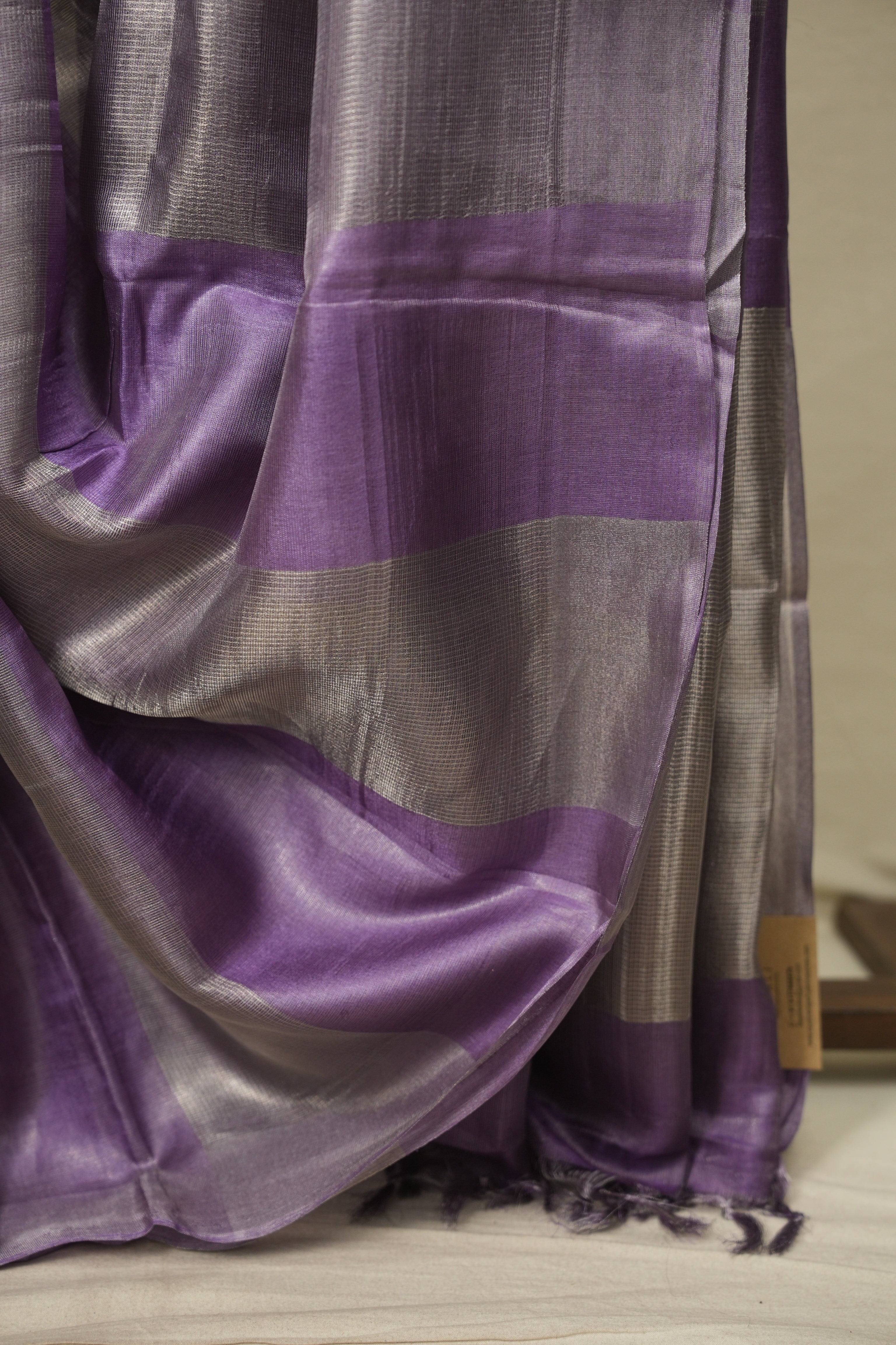 Purple Tissue Tussar Silk Saree - SRPTTSS608