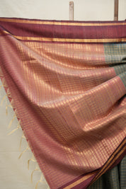 Light Teal Blue Raw Silk Saree - SRLTBRSS844