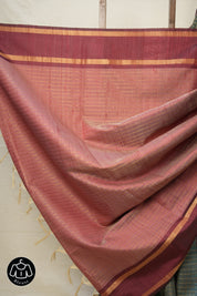 Light Teal Blue Raw Silk Saree - SRLTBRSS844