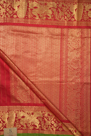 Aqua Blue Gadwal Silk Saree - Saavari - SSABGSS14