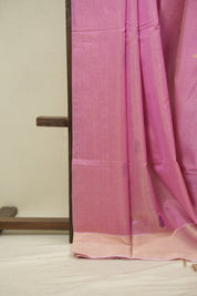 Pink Maheshwari Tissue Saree - SRPMTS755