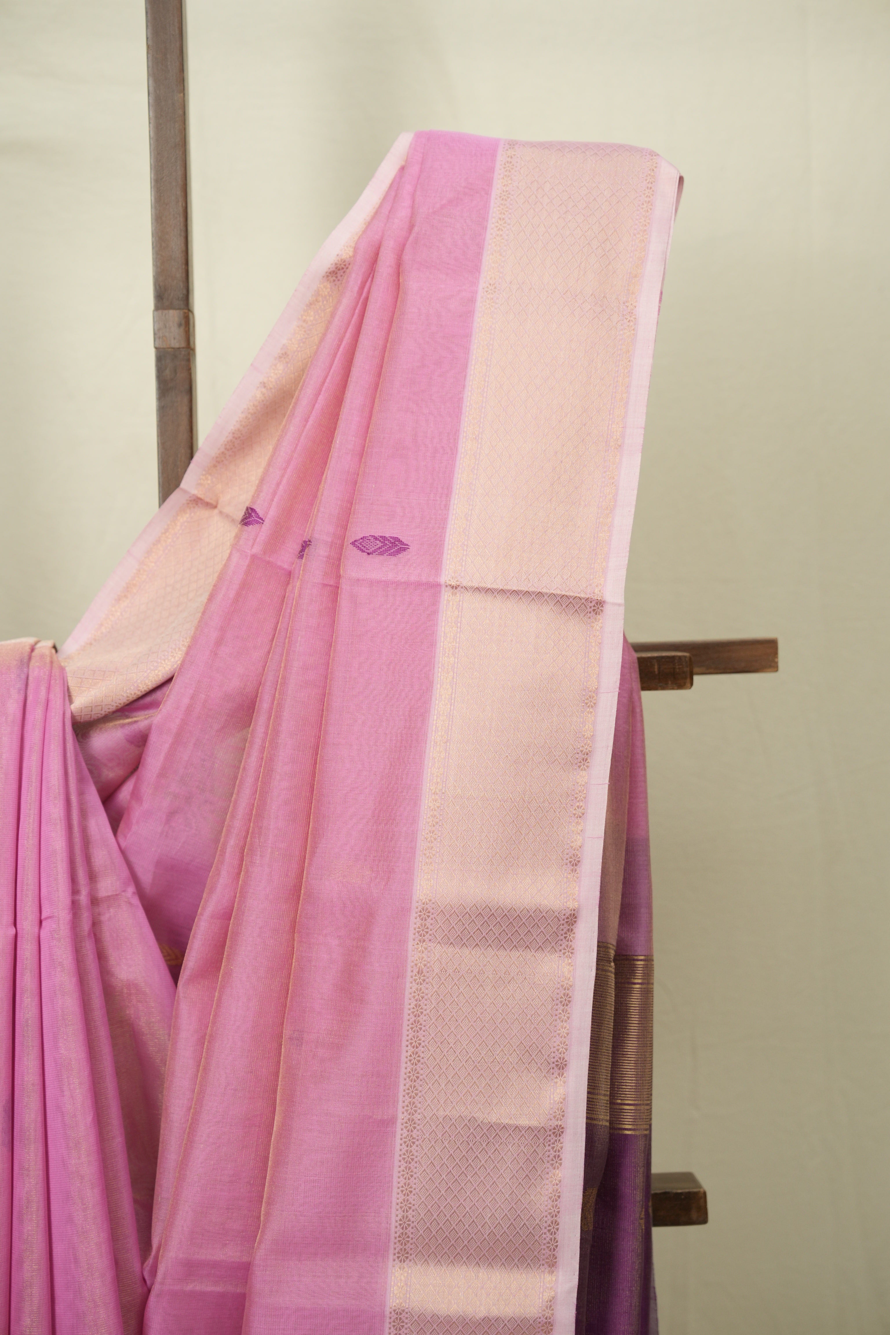 Pink Maheshwari Tissue Saree - SRPMTS755