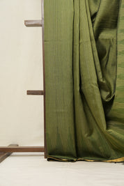 Mehendi Green Raw Silk Saree - SRMGRSS779