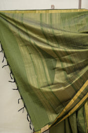 Mehendi Green Raw Silk Saree - SRMGRSS779
