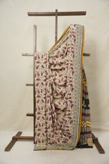 Cream HBP Cotton Saree - SRCCS3031