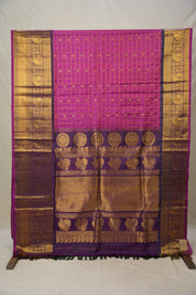 Deep Pink Gadwal Silk Saree - Saavari - SSDPGSS13