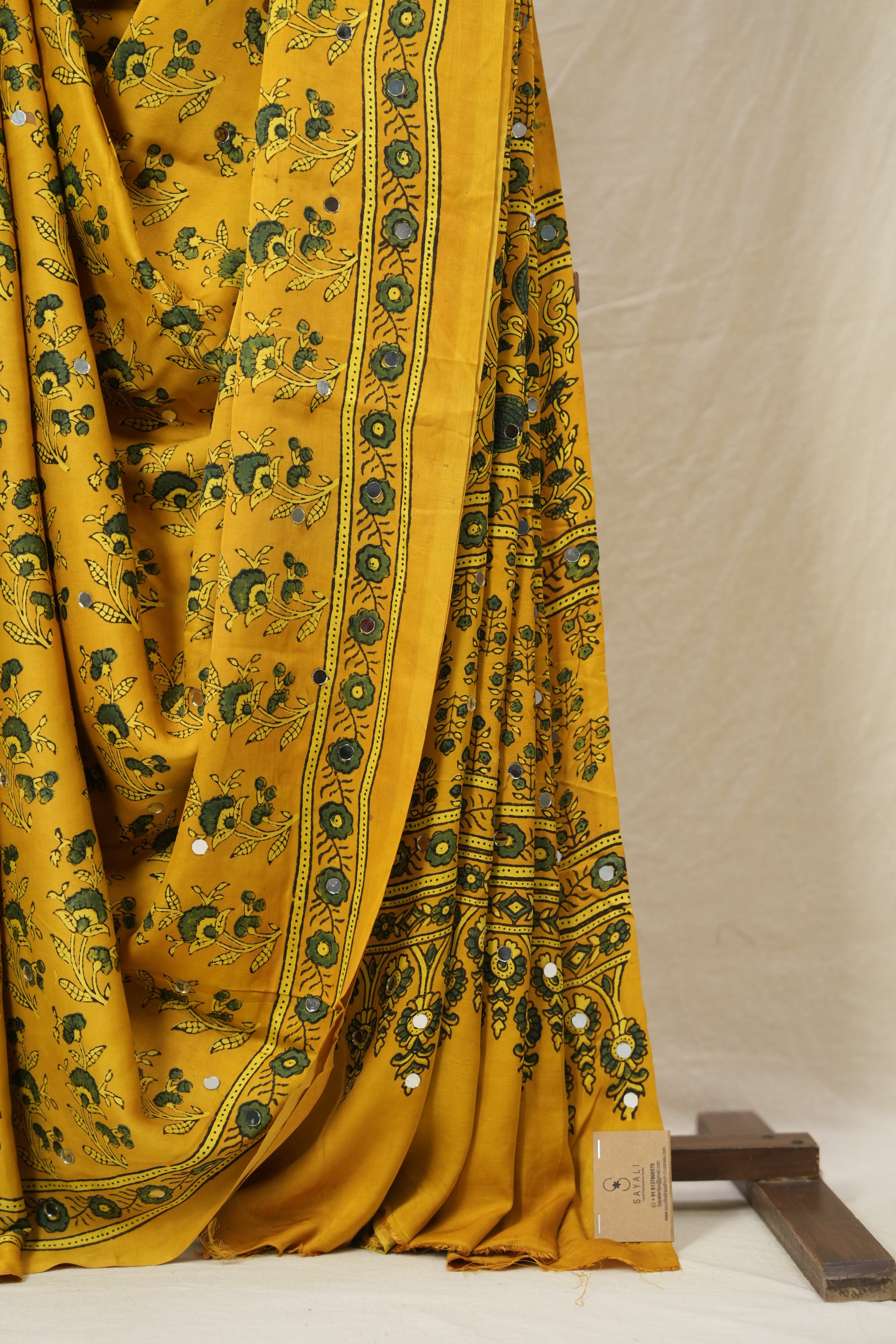 Mustard Yellow HBP Modal Silk Saree - SRMYMSS625
