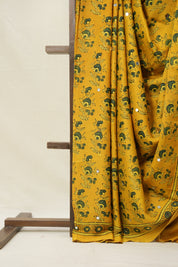Mustard Yellow HBP Modal Silk Saree - SRMYMSS625