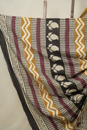 Cream HBP Cotton Saree - SRCCS3031