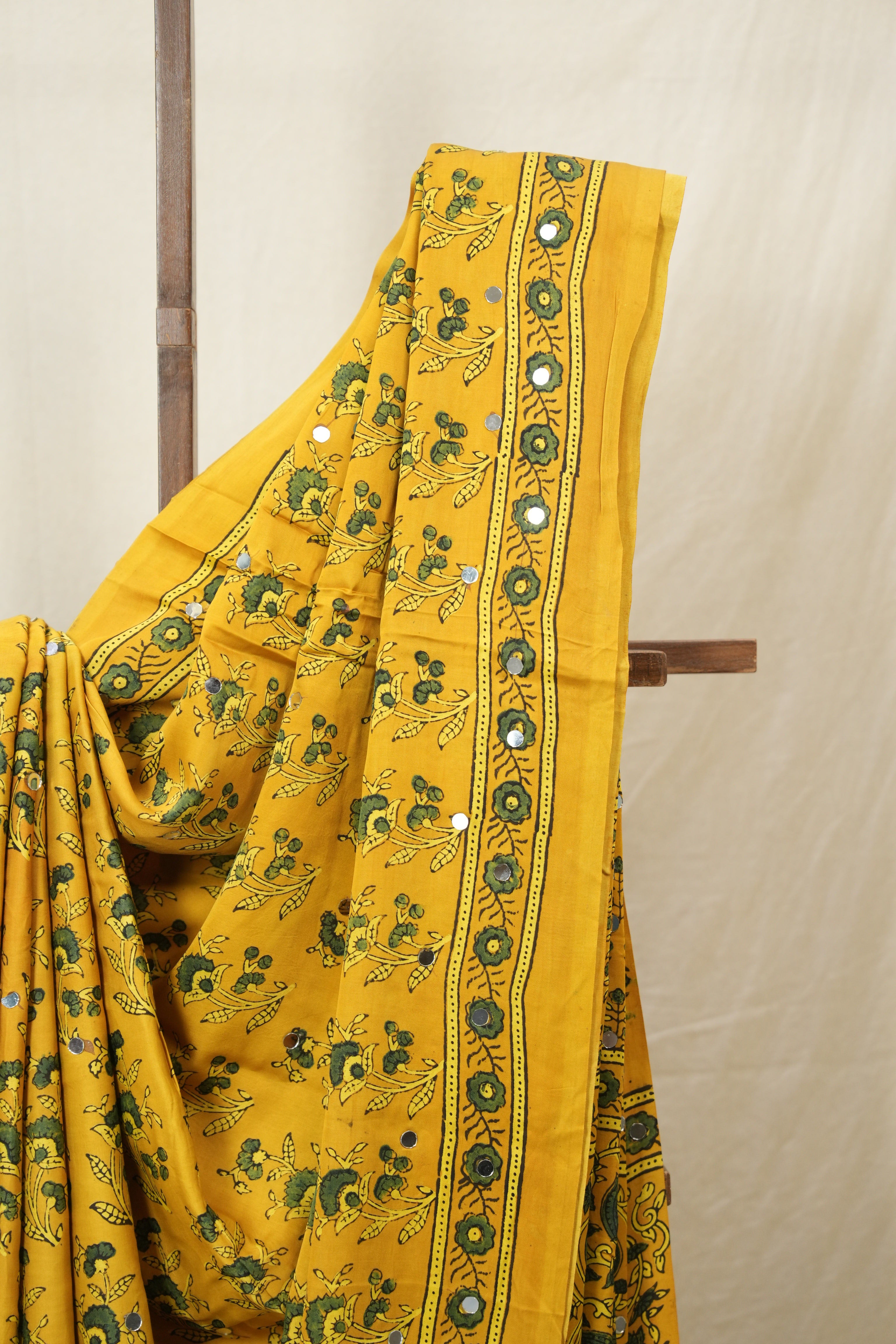 Mustard Yellow HBP Modal Silk Saree - SRMYMSS625
