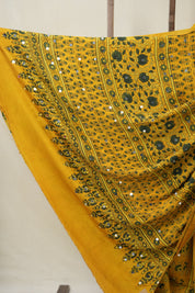 Mustard Yellow HBP Modal Silk Saree - SRMYMSS625