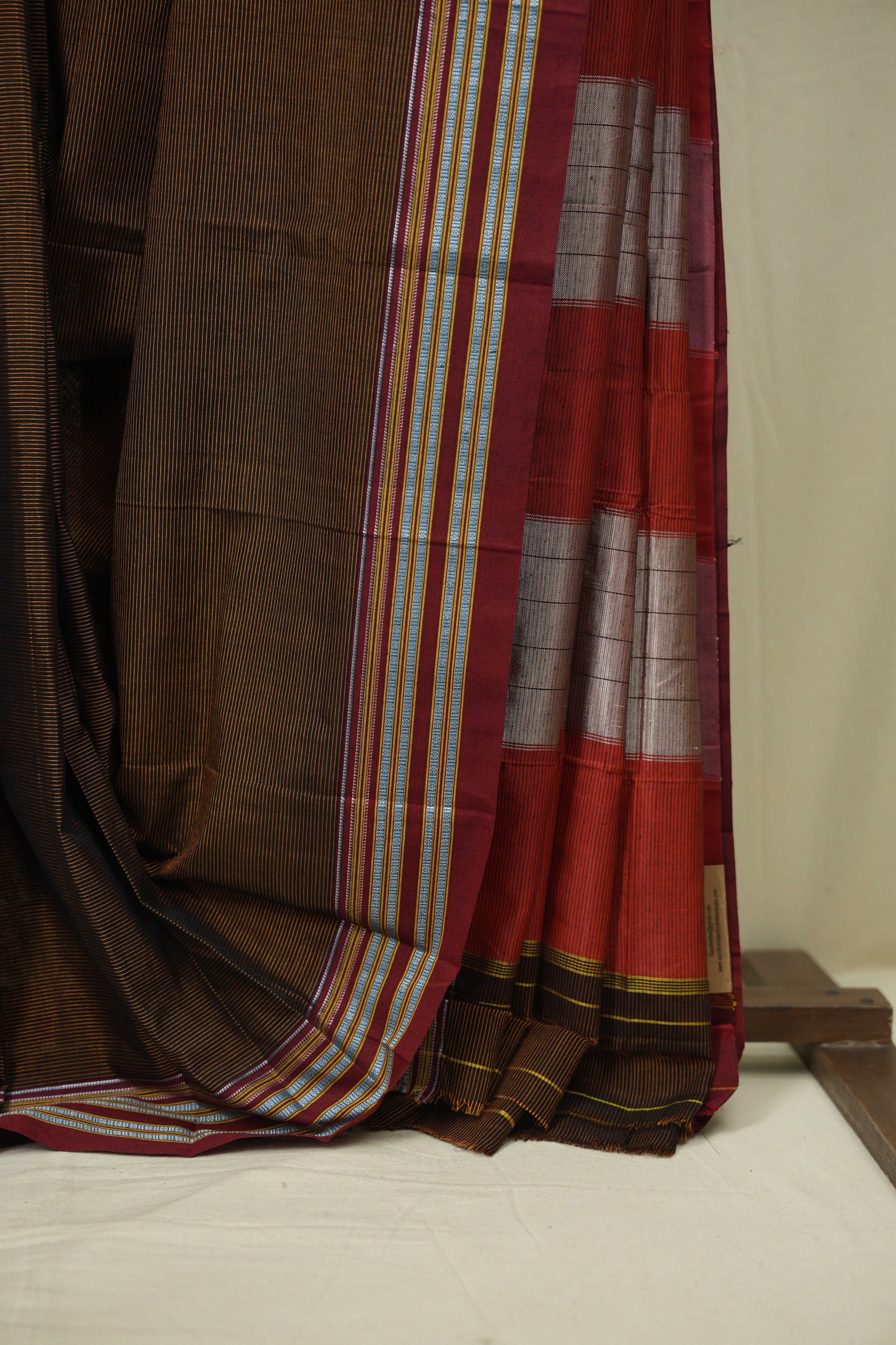 Rust Cotton Ilkal Saree - SRRCIS1046