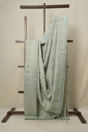 Aqua Blue Raw Silk Saree - SRABRSS774