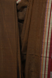 Rust Cotton Ilkal Saree - SRRCIS1046