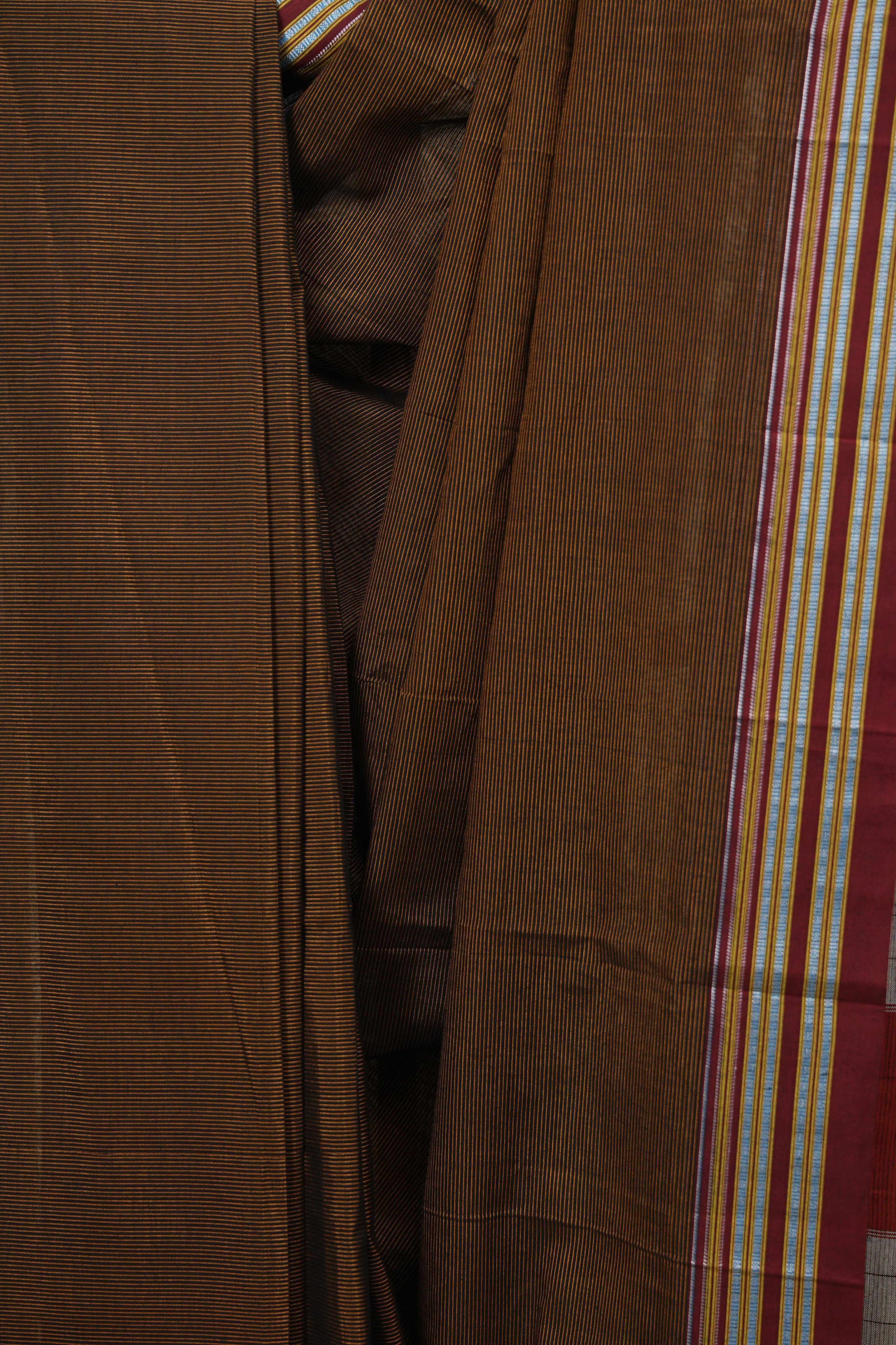 Rust Cotton Ilkal Saree - SRRCIS1046