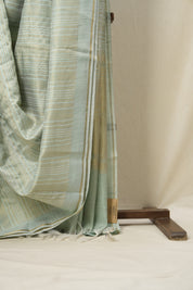 Aqua Blue Raw Silk Saree - SRABRSS774