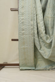 Aqua Blue Raw Silk Saree - SRABRSS774