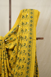 Yellow HBP Modal Silk Saree - SRYMSS623