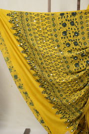 Yellow HBP Modal Silk Saree - SRYMSS623