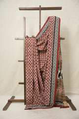 Maroon HBP Cotton Saree - SRMCS3034