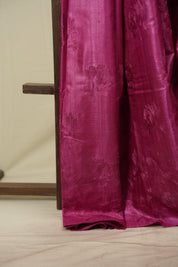 Rani Pink Machine Embroidered Tussar Silk Saree - SRRPMETSS1602