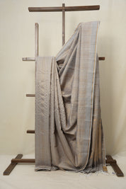 Grey Raw Silk Saree - SRGRSS776