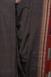 Black Cotton Ilkal Saree - SRBCIS1045