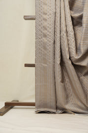 Grey Raw Silk Saree - SRGRSS776